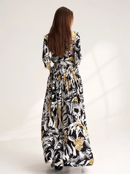Сукня максі ISSA Plus мультиколор