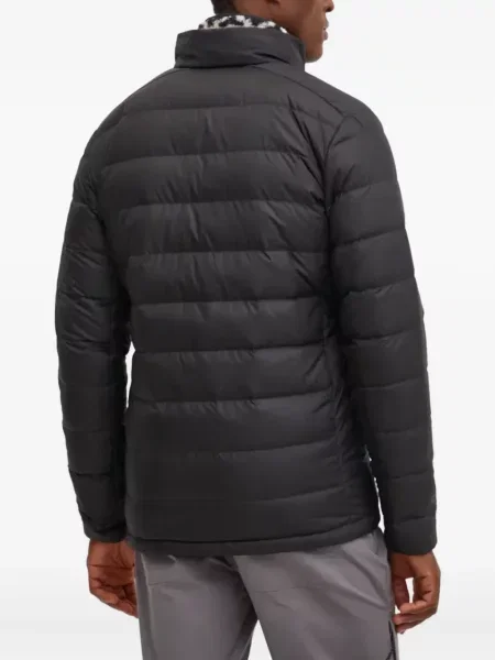 Пухен елец Adidas на райета с качулка бяло