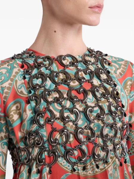Top Etro cu model paisley negru