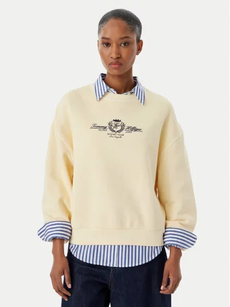 Tommy Hilfiger Hanorac Crest Embroidery Bej galben