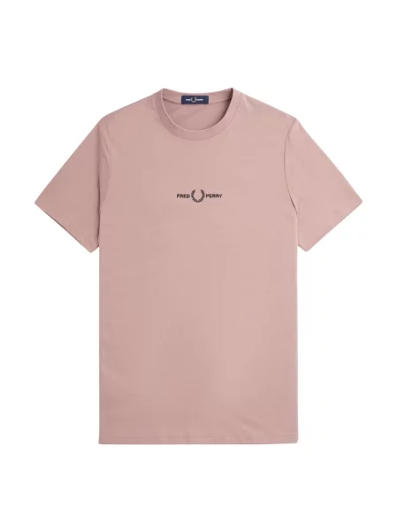 Haftowana koszulka Fred Perry różowa