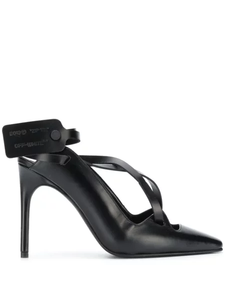 Kožené lodičky Off-white bílé