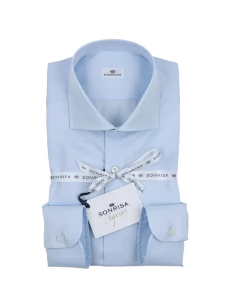 Cămașă Sonrisa din țesătură twill albastru