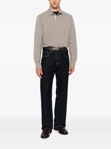 Μακρύς polo Etro με κέντημα γκρι