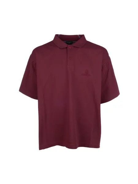 Krótka koszulka polo Balenciaga z krótkim rękawem czerwona