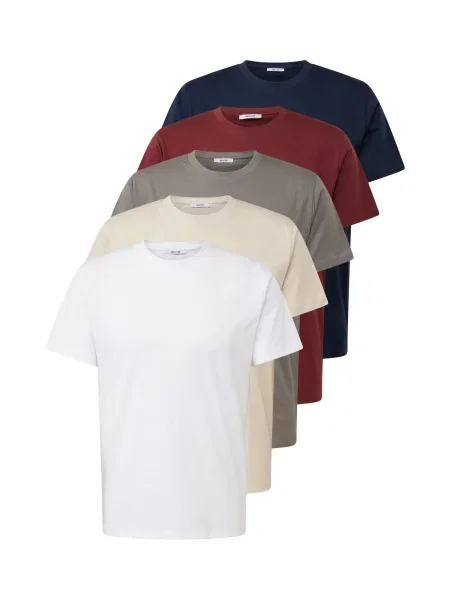 ABOUT YOU Tricou Peter crem / bleumarin alb