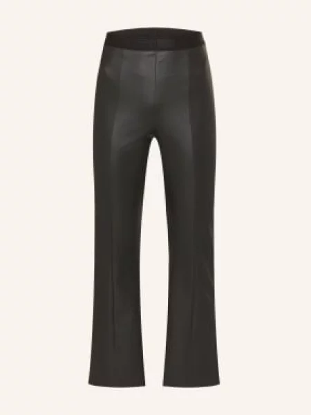 Wolford Spodnie Jenna W Stylu Skórzanym schwarz czarne