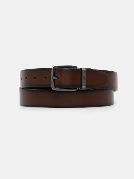 Emporio Armani curea reversibilă pentru bărbați din piele maro