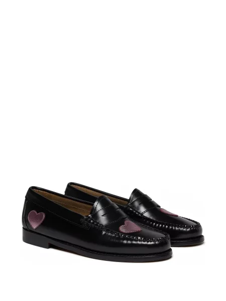 Pantofi loafer G.h.bass cu motiv cu inimi negru
