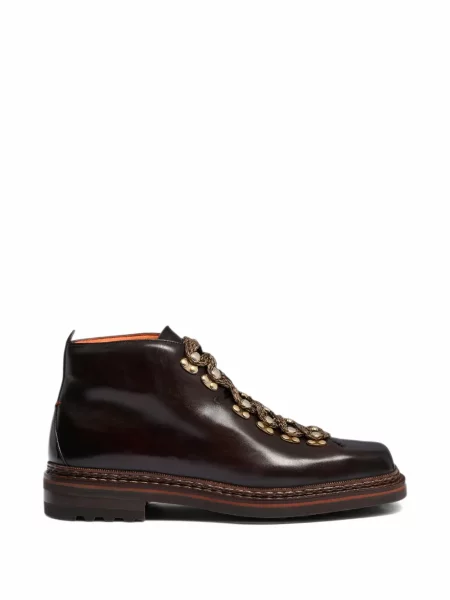 Botine Santoni din piele maro