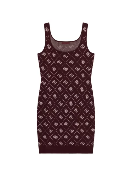 Rochie mini Guess de lână cu autograf violet