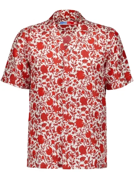 Риза Orlebar Brown на цветя с принт червено