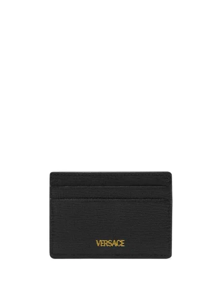 Iš natūralios odos piniginė Versace juoda