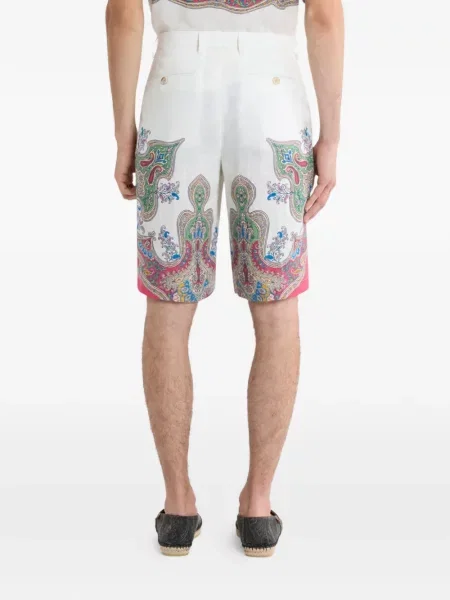 Шорти Etro с принт с пейсли десен бяло