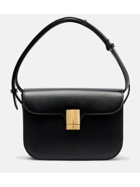 Mała torebka skórzana Calvin Klein Collection skórzana czarna