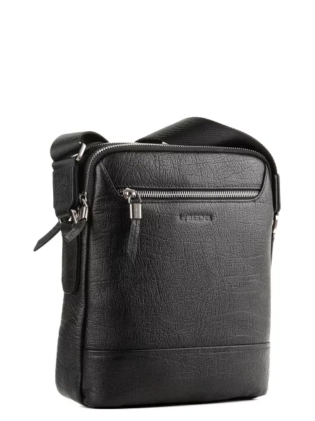 Кожаная сумка через плечо Leberdes черная