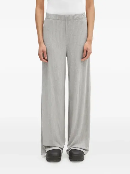Pantaloni palazzo Adidas cu dungi plisat cu imagine albastru