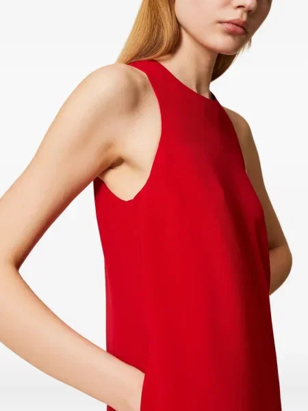 Rochie fără mâneci Twinset fără mâneci de costum roșu