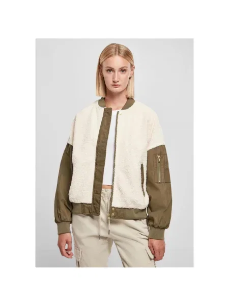 Geacă bomber Urban Classics alb