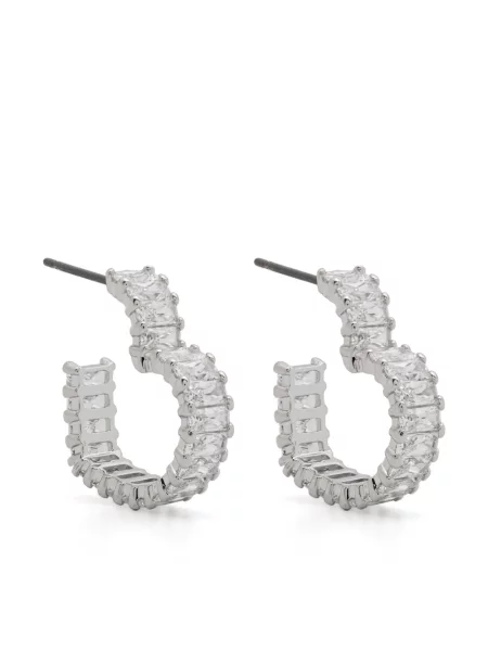 Cercei Swarovski argintiu