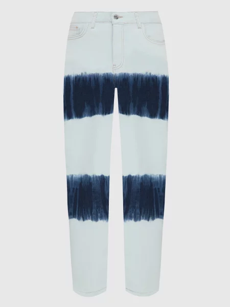 Джинсы Twin Set Actitude с эффектом тай-дай голубые