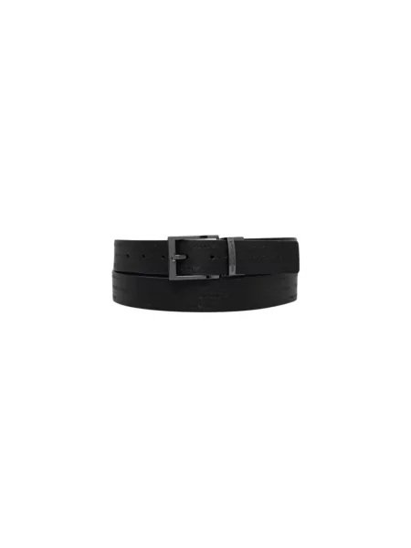 Emporio Armani pasek skórzany dwustronny czarny