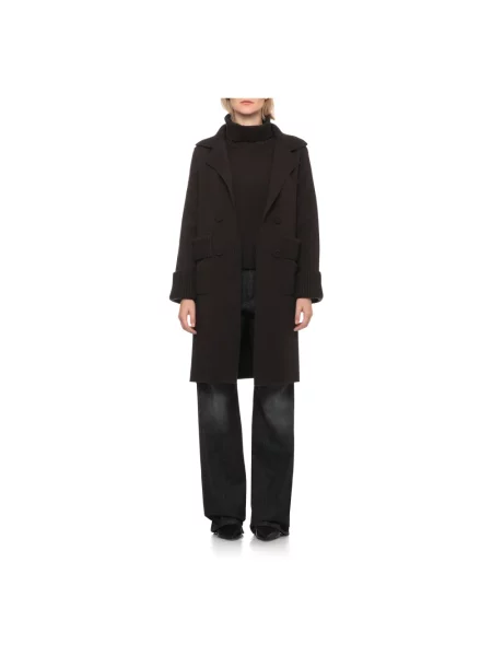 Sweter z golfem D.exterior wełniany brązowy