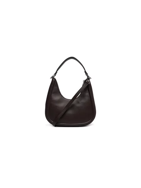 Calvin Klein Táska Bold Ck Small Crescent Bag Sötétbarna barna
