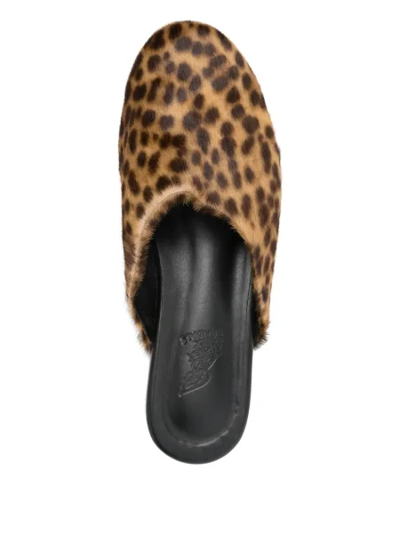 Papuci tip mules Ancient Greek Sandals cu imagine cu model leopard maro