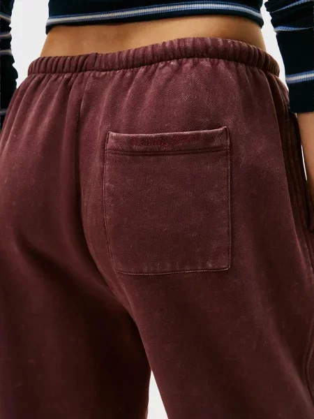 Широкие брюки Tommy Jeans коричневые
