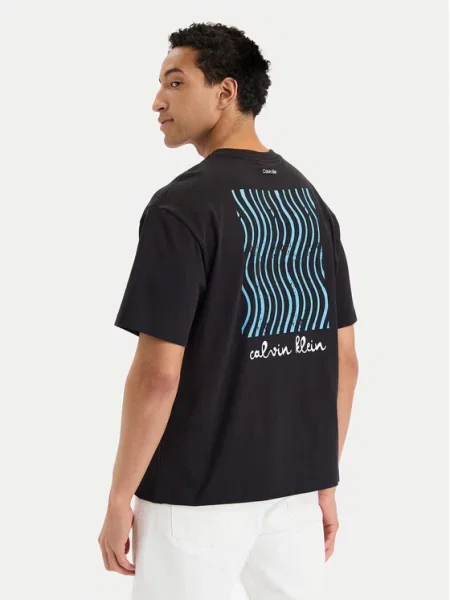 Calvin Klein Jeans T-Shirt SS CK TRVL μαύρο