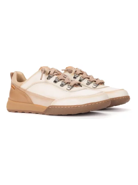 Sneakersy Pikolinos sznurowane skórzane beżowe