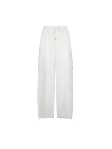 Spodnie cargo Liu Jo z siateczką białe