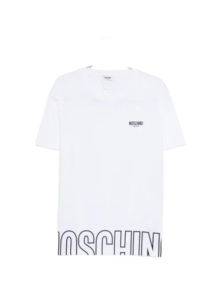 Tricou Moschino cu autograf alb