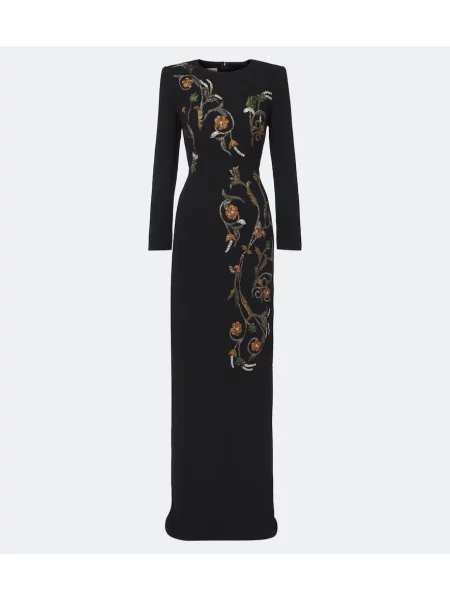 Rochie Dries Van Noten cu model floral negru