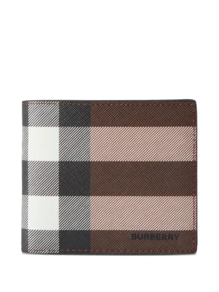 Novčanik Burberry karirani smeđa