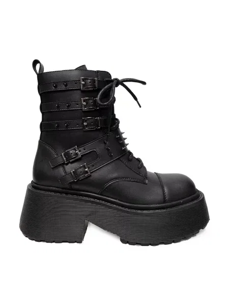 Altercore botine cu platformă pentru femei Abyss Vegan negru