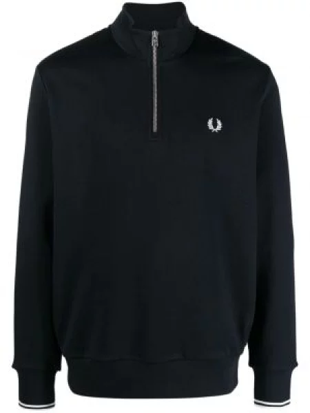 Haftowany sweter Fred Perry niebieski