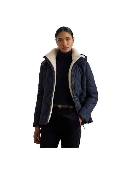 Ocieplana kurtka Ralph Lauren niebieska