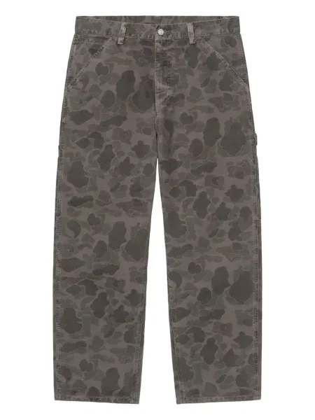 Maskáčové kalhoty Carhartt Wip hnědé