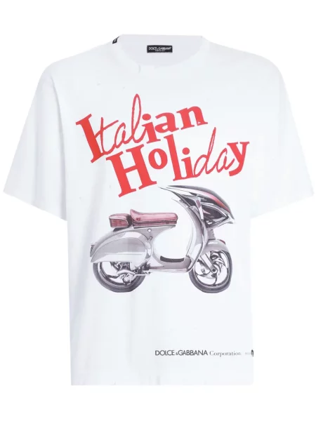 Tricou Dolce & Gabbana cu imagine alb