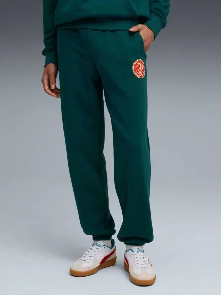 Штани спортивні PUMA Wardrobe Ess Sweatpants комбінований верх зелений