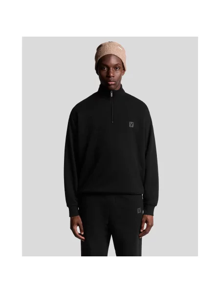 Bluza rozpinana z zamkiem Lyle & Scott Loungewear czarna