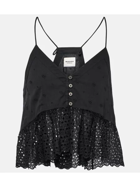 Cu peplum top Marant Etoile cu broderie negru