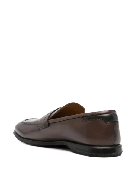 Pantofi loafer John Harrison cu bretele maro