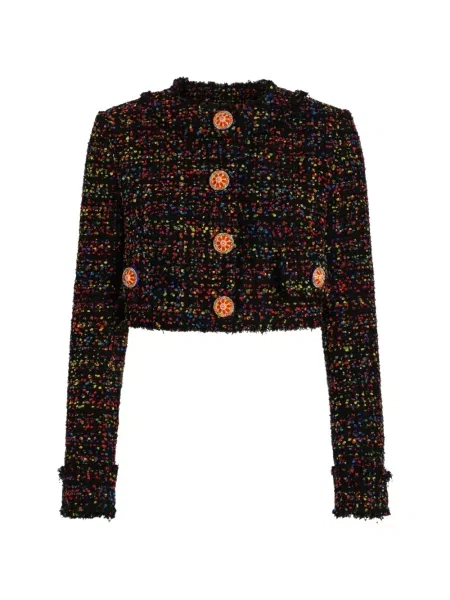 Scurt geacă Dolce & Gabbana din tweed negru