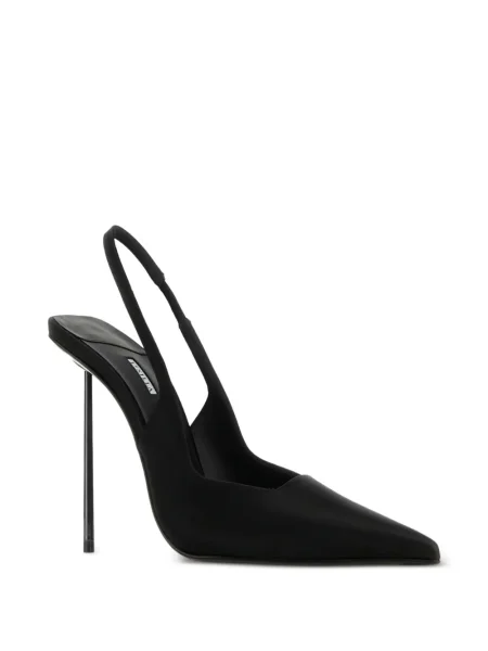 Pantofi cu toc Le Silla din satin negru