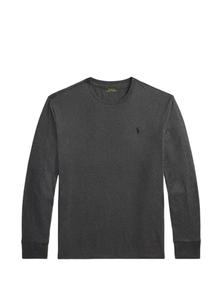 Dugo polo majica Polo Ralph Lauren s vezom siva