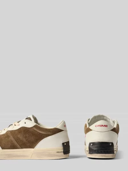 Sneakersy z obszyciem w kontrastowym kolorze model PLAYOFF' Crime London beżowe