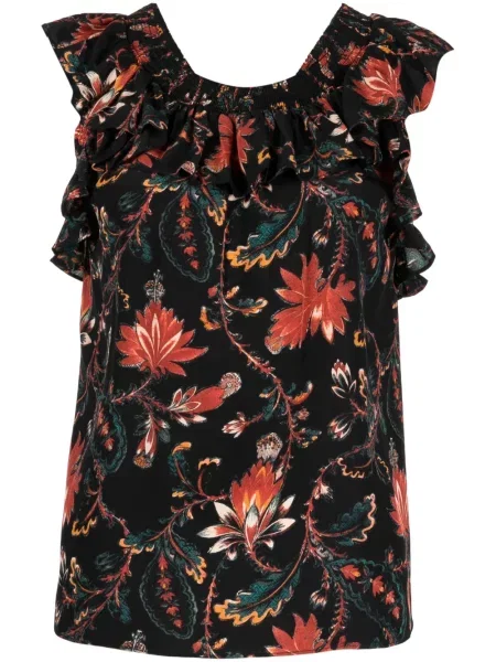 Bluză Ulla Johnson cu model floral cu imagine negru